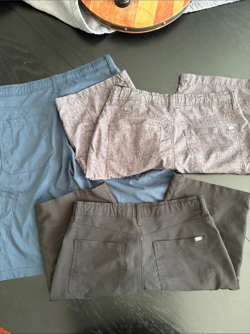 Lee Boys Cargo Shorts Trio - Blue, Black, Heather Gray - Picture 3 of 4